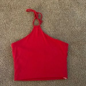 American Threads red halter top size medium